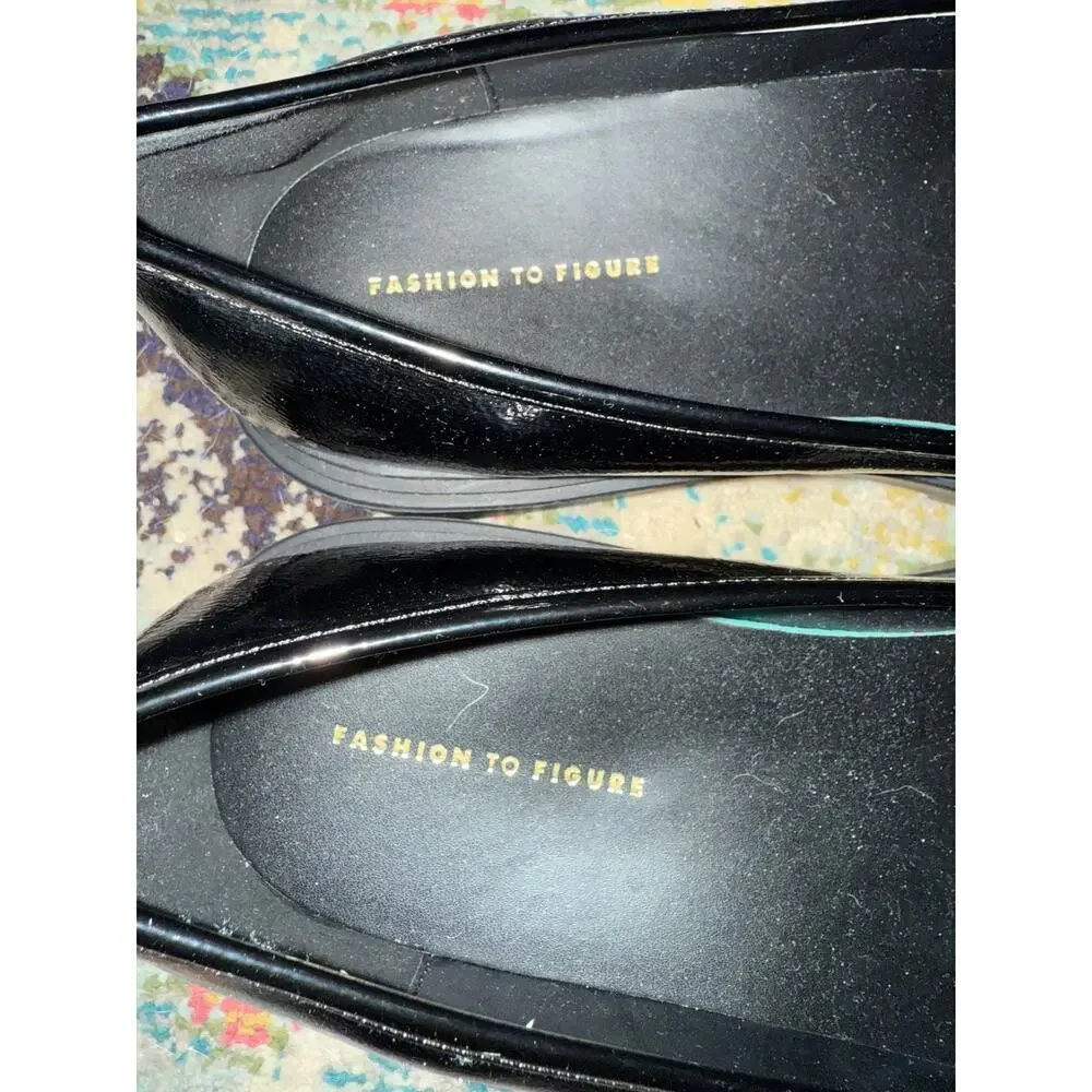 Fashion to Figure Indigo Women’s Wide Width Horsebit Black Loafers size 11